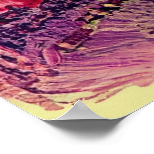 Retro Canyon mit Flusslandschaft Poster (Ecke)