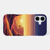Retro-Canyon-Schichten iPhone 16 Hülle (Rückseite (Horizontal))