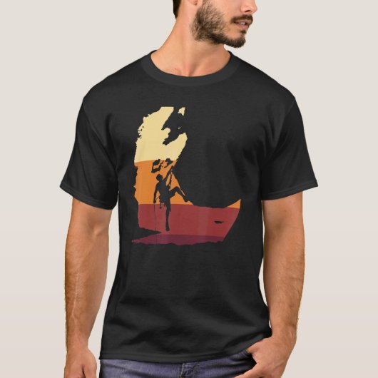 Retro Canyoning Climber Climbing Canyon Tour Canyo T-Shirt (Vorderseite)
