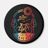 Retro Cape Cod Bike Trail Magnet (Vorne)