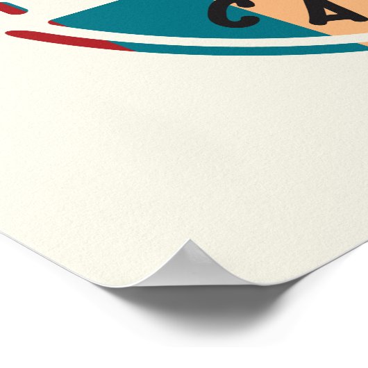 Retro Cape Cod Bike Trail Poster (Ecke)