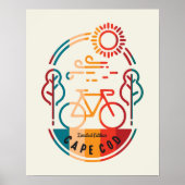 Retro Cape Cod Bike Trail Poster (Vorne)