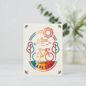 Retro Cape Cod Bike Trail Postkarte (Stehend Vorderseite)