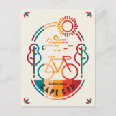 Retro Cape Cod Bike Trail Postkarte (Vorderseite)