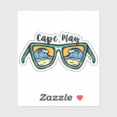 Retro Cape Mai beide Seiten Kunstwerke. Aufkleber (Blatt)