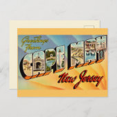 Retro Cape May NJ Postcard Postkarte (Vorne/Hinten)