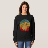 Retro Capybara Capybara Nagetier Tier Capybara Sweatshirt (Vorne ganz)