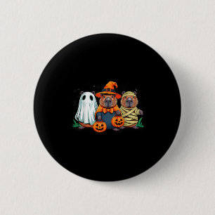 Retro Capybara Hexe Y Halloween Pumpkin Damen Männ Button