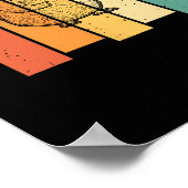 Retro Capybara Shuttle - Vintag Badminton Badminb Poster (Ecke)