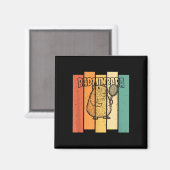 Retro Capybara-Shuttle - Vintage Badminton Badminb Magnet (Vorderseite/Rückseite)