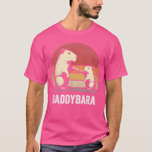 Retro Capybara Vater und Sohn Stöße Lustiges Capyb T-Shirt
