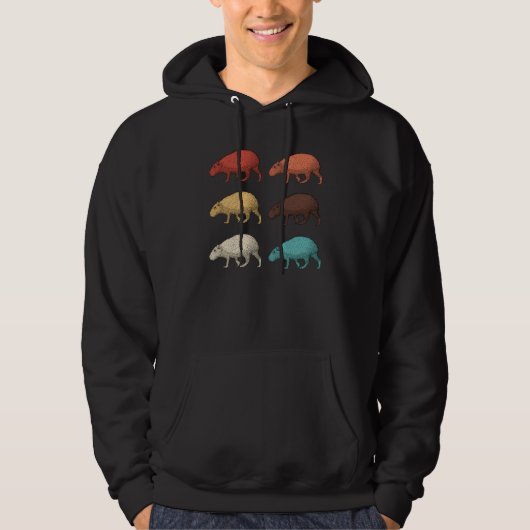 Retro Capybara Vintage For Animal Hoodie (Vorderseite)