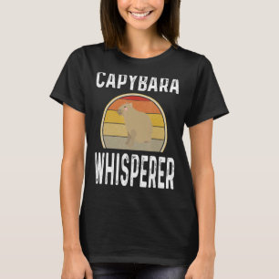 Retro Capybara Whisperer Animal Sunset T-Shirt