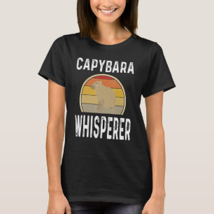Retro Capybara Whisperer Animal Sunset T-Shirt