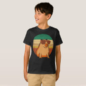 Retro Capybara With Sungasse Vintage Capibara T-Shirt (Vorne ganz)