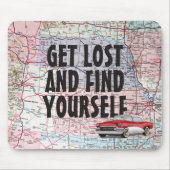 Retro Car auf der Roadmap Mousepad (Vorne)