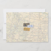 Retro Car Away Away Party Einladung - Neue Zuhause (Rückseite)