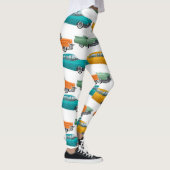 Retro Car Fifties Stilmuster Leggings (Rechts)