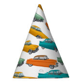 Retro Car Fifties Stilmuster Partyhütchen (Rechts)