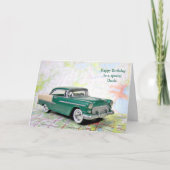 Retro Car für Onkel Geburtstag Karte (Vorderseite)
