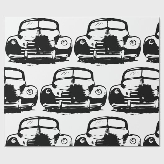 Retro Car Geschenkpapier (Flach)