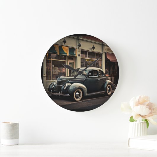 Retro Car Große Wanduhr (Zuhause)