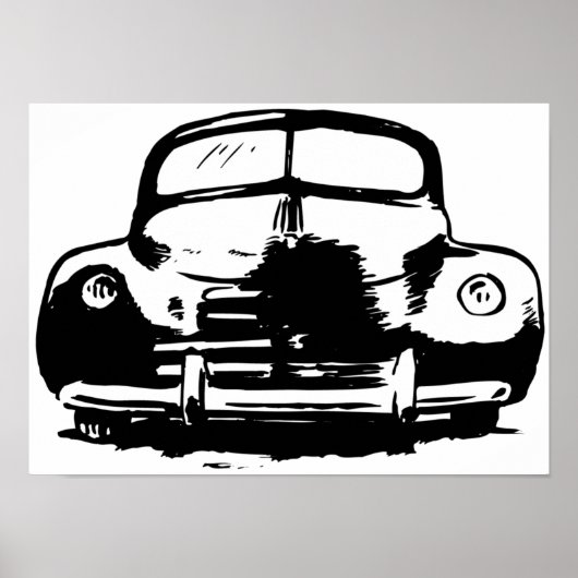 Retro Car Poster (Vorne)