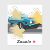 Retro Car Star Aesthetic Sticker (Blatt)