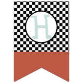 Retro-Car-Thema Erwachsen von zwei schnellen Jagdf Wimpelkette (Zweite Fahne)