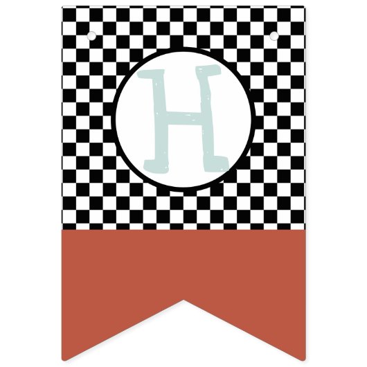 Retro-Car-Thema Erwachsen von zwei schnellen Jagdf Wimpelkette (Zweite Fahne)