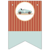 Retro-Car-Thema Erwachsen von zwei schnellen Jagdf Wimpelkette (Erste Fahne)