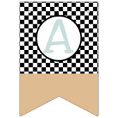 Retro-Car-Thema Erwachsen von zwei schnellen Jagdf Wimpelkette (Dritte Fahne)