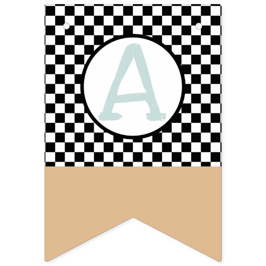 Retro-Car-Thema Erwachsen von zwei schnellen Jagdf Wimpelkette (Dritte Fahne)