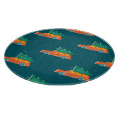 Retro Car Weihnachtsbaum Muster Schneidebrett (Ecke)