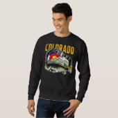 Retro Carabiner Colorado Fischen Sweatshirt (Vorne ganz)