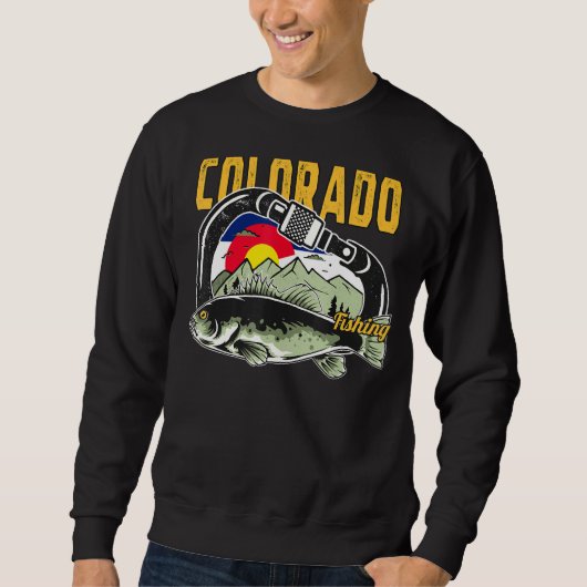Retro Carabiner Colorado Fischen Sweatshirt (Vorderseite)