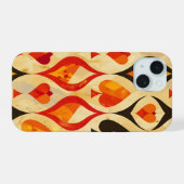 Retro-Card-Anzug iPhone 15 Hülle (Rückseite (Horizontal))