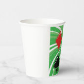 Retro Card Suits Vibrant Red and Black Pappbecher (Rechts)