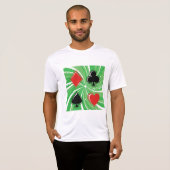 Retro Card Suits Vibrant Red and Black T-Shirt (Vorne ganz)