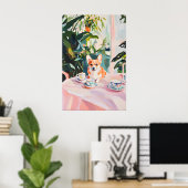 Retro Cardigan Welsh Corgi Poster, Corgi Öl Poster (Heimbüro)
