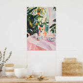 Retro Cardigan Welsh Corgi Poster, Corgi Öl Poster (Küche)