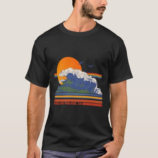 Retro Carmel-by-the-Sea CA 70er Style Tourist Souv T-Shirt (Vorderseite)
