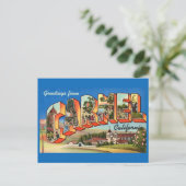 Retro Carmel California Greeting Postkarte (Stehend Vorderseite)