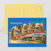 Retro Carmel California Greeting Postkarte (Vorne/Hinten)