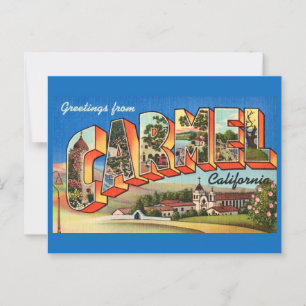 Retro Carmel California Greeting Postkarte