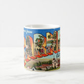 Retro Carmel California Grußveranstaltung Tasse (Mittel)