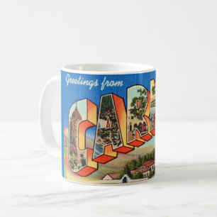 Retro Carmel Kalifornien Gruß Tasse