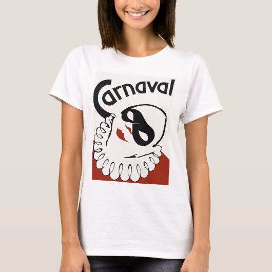 Retro Carnaval Karnevalsclown T-Shirt (Vorderseite)