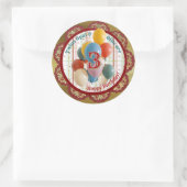 Retro Carnival Kids Birthday Sticker (Tasche)