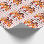 Retro Carolers Weihnachtswrapping Paper Geschenkpapier (Ecke)